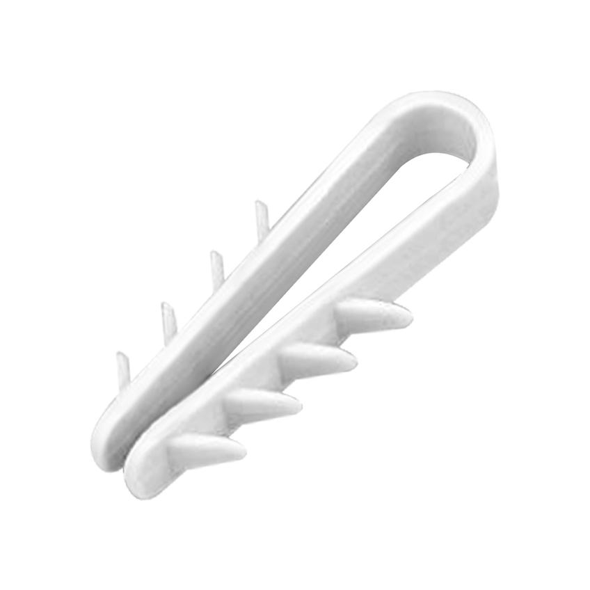 Uchwyt kablowy wbijany, przewód okrągły Ř 12mm, biały, 20 szt.
