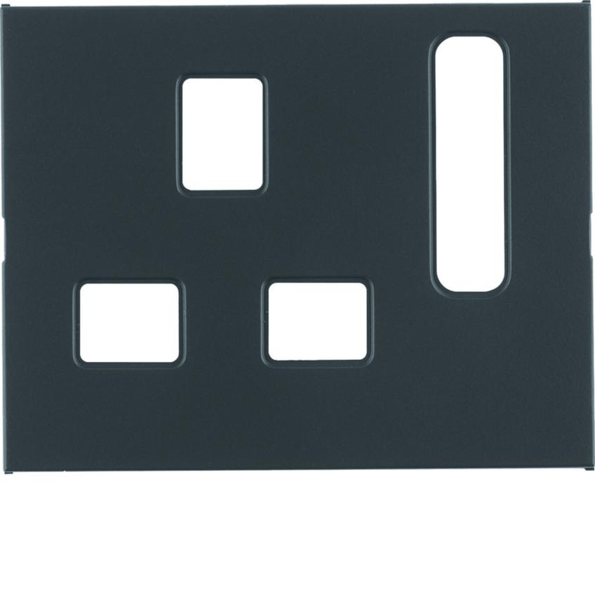 K.1 Płytka czołowa do gniazda z uziemieniem standard brytyjski, antracyt mat 3313077006 HAGER