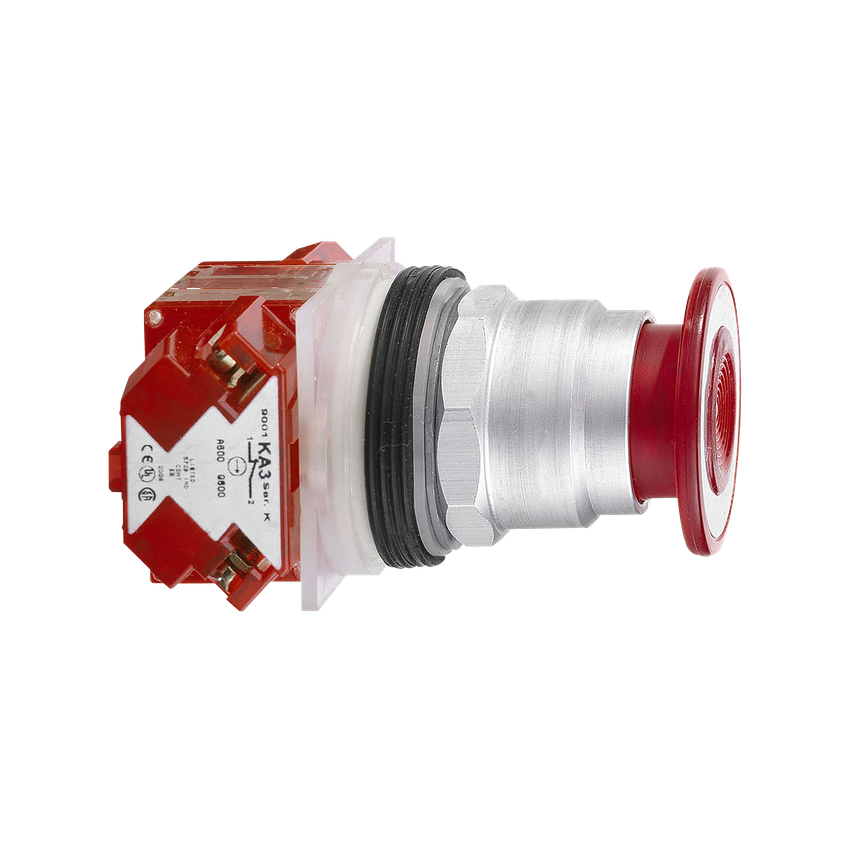 Harmony 9001K Przycisk bezpieczeństwa fi30mm z główką grzybkową fi 41mm metalowa ramka czerwony TK 9