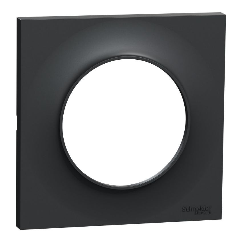 Odace Touch, ramka 1-krotna, podstawa aluminium, antracyt