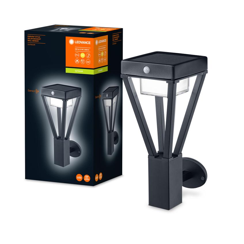 Kinkiet lampa elewacyjna ścienna Solarna 6W 550lm 3000K Czujnik ruchu Endura STYLE SOL WALL 4058075564541 LEDVANCE