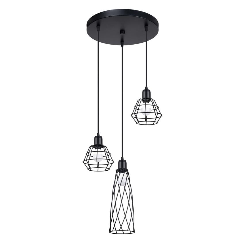 Sollux Lampa wisząca SUBA 3P czarna SL.1166