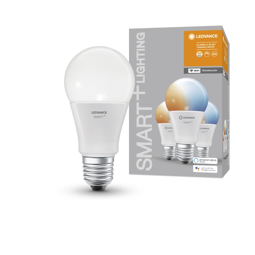 3PAK Żarówka LED E27 A60 9W 806lm CCT SMART+ WiFi ściemnialna 4058075485730 LEDVANCE