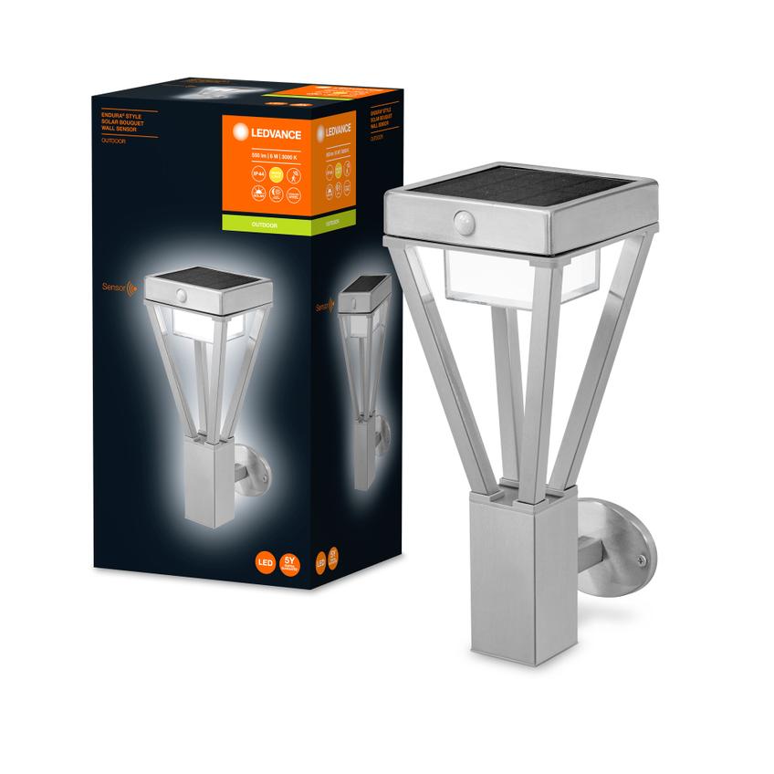 Kinkiet lampa elewacyjna ścienna Solarna 6W 550lm 3000K Czujnik ruchu Endura STYLE SOL WALL 4058075564503 LEDVANCE