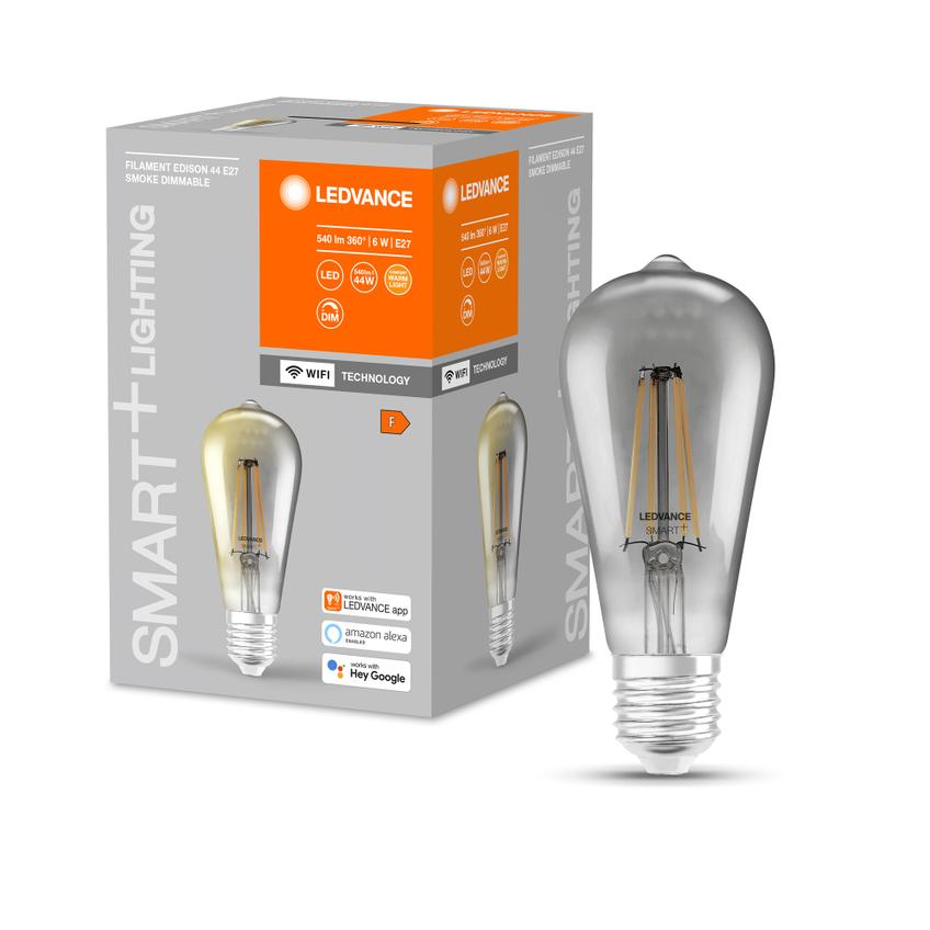 Żarówka LED E27 ST64 6W = 44W 2500K Ciepła 540lm 300° Filament SMART+ WIFI Ściemnialna 4058075609839 LEDVANCE