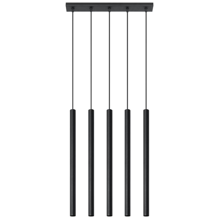 Sollux Lampa wisząca PASTELO 5 czarna SL.0472