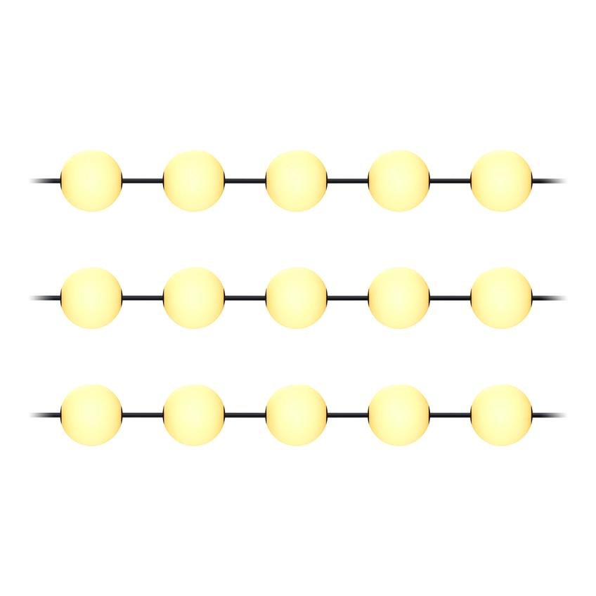 Girlanda oświetleniowa, 15 x 1W, 15 x 60lm, 2500K, 10,5m