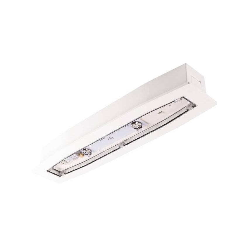Oprawa sieciowo-awaryjna podtynkowa SUPREMA LED SCH 350 A 3H CT IP54 PT / soczewka korytarzowa do po