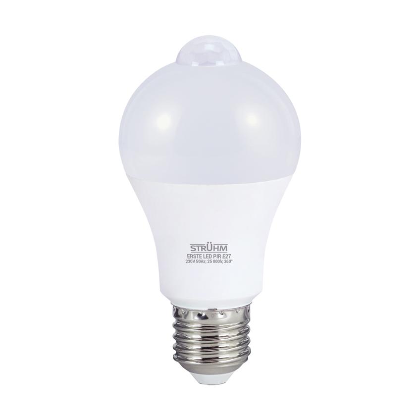 Lampa SMD LED z czujnikiem ruchu ERSTE LED PIR E27 12W NW