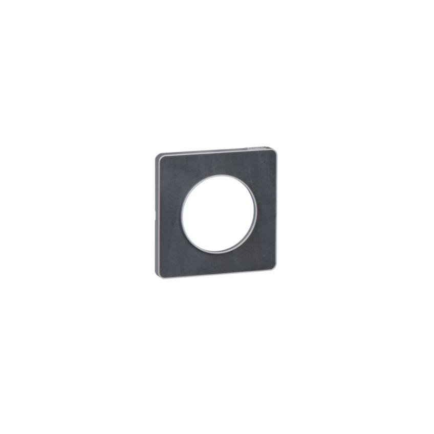 Odace Touch, ramka 1-krotna, podstawa aluminium, kamień ardoise