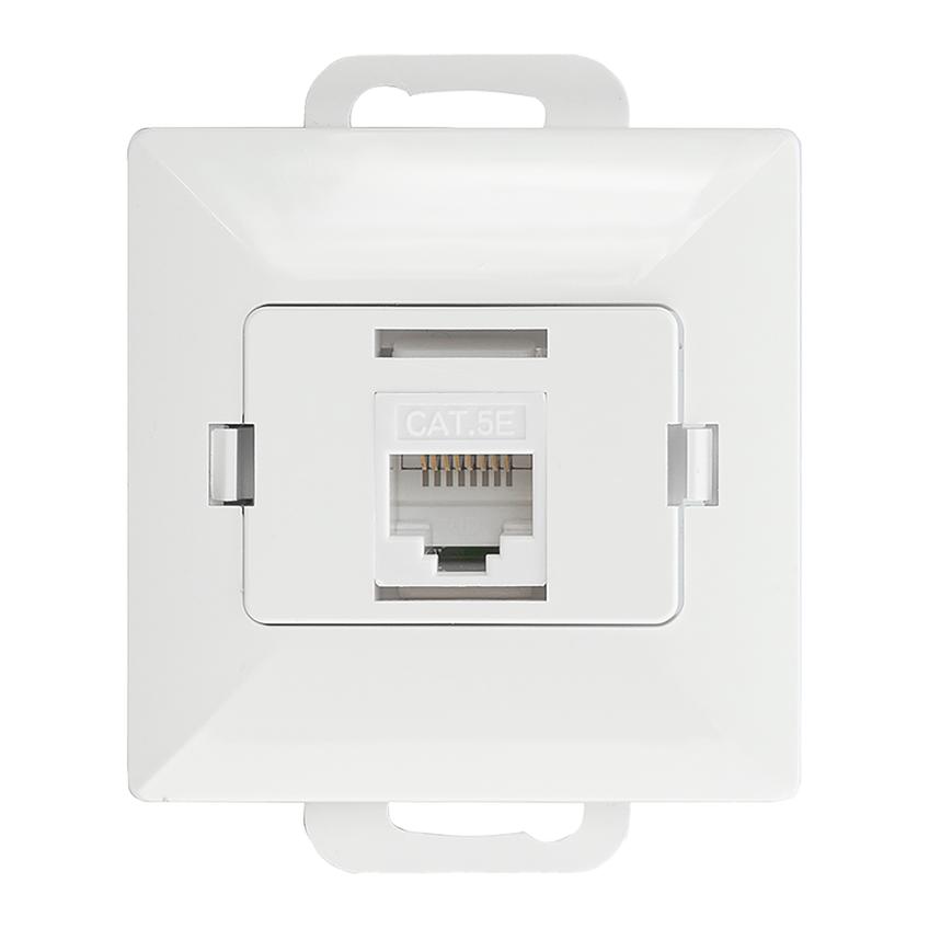 Gniazdo 1xRJ45 Cat5 Pearl, RJ45-5CAT/P1, biały