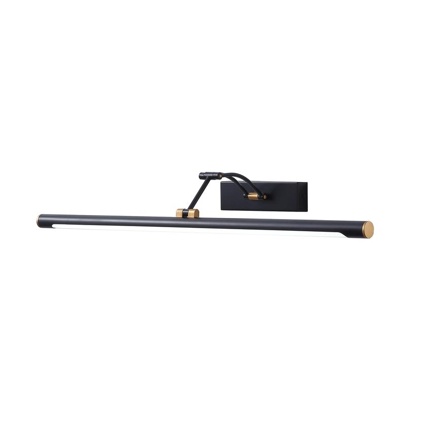 RICO LED 9W, lampa nad lustro, 990lm, 4000K, IP44, dł. 50 cm, czarna