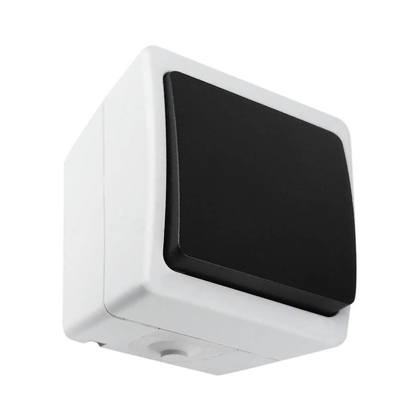 Przycisk dzwonek AQUATIC MINI IP54, 10A, 230V AC, Biało-Czarny, 10 sztuk
