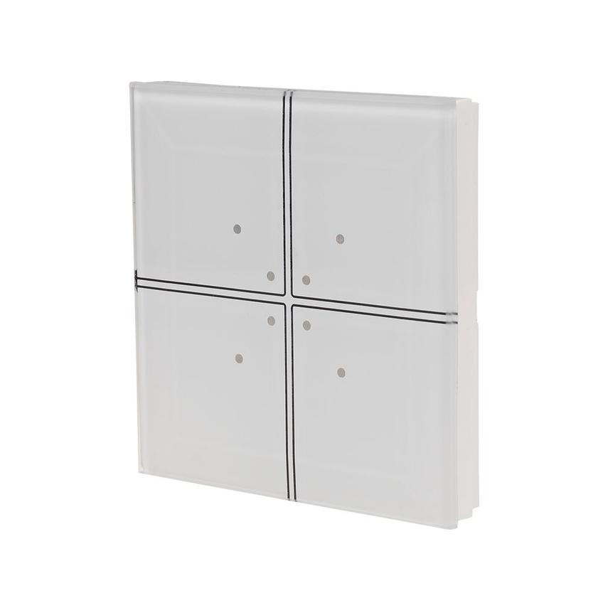 Szklany przycisk dotykowy 2-przyciskowy do instalacji tradycyjnych 230V z odbiornikami dużej mocy bi