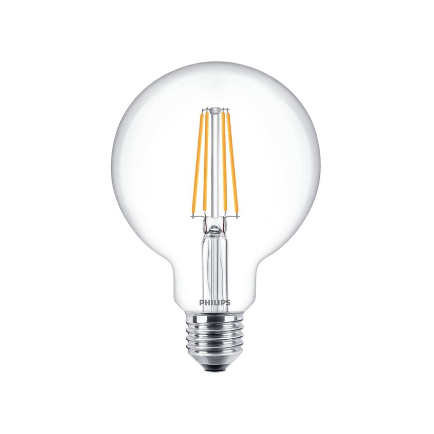 Żarówka LED 7W=60W 806lm 2700K barwa ciepła kulka 7-60W E27 G93 827 Szkło przezroczyste PHILIPS