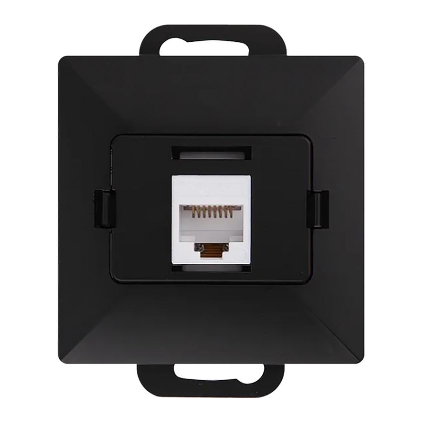 Gniazdo 1xRJ45 Cat5 Pearl, RJ45-5CAT/P1, czarny