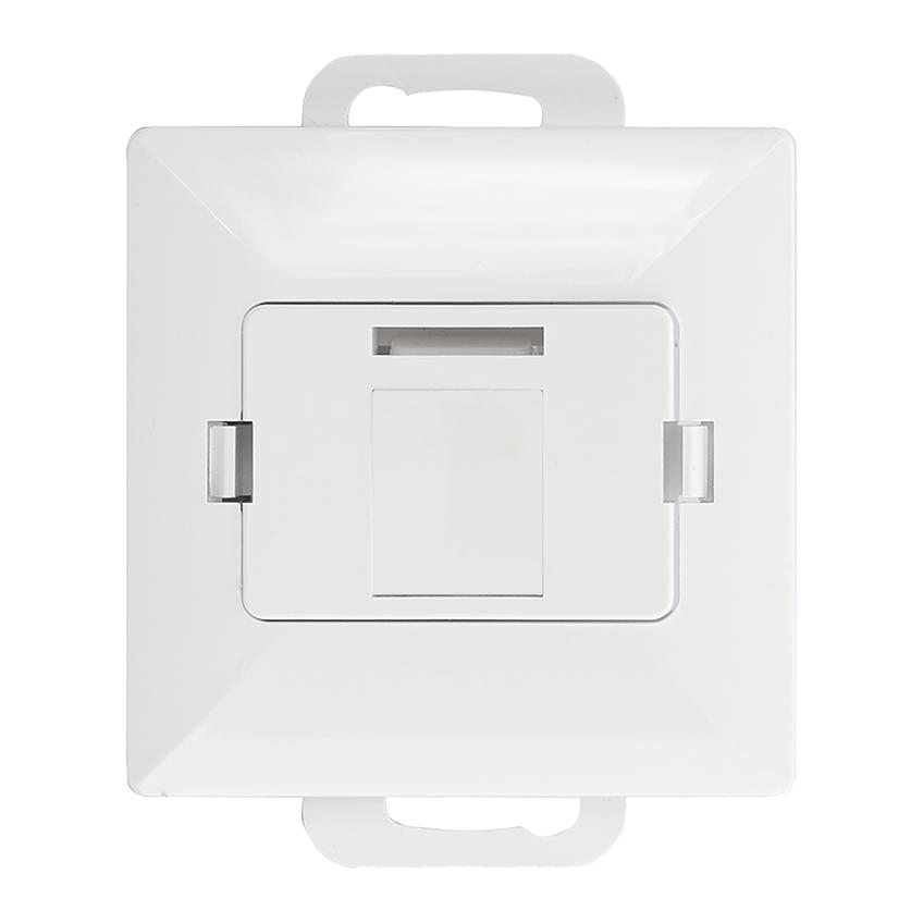 Płytka czołowa + 1xRJ45 Pearl, PC+ARJ45/P1, biały