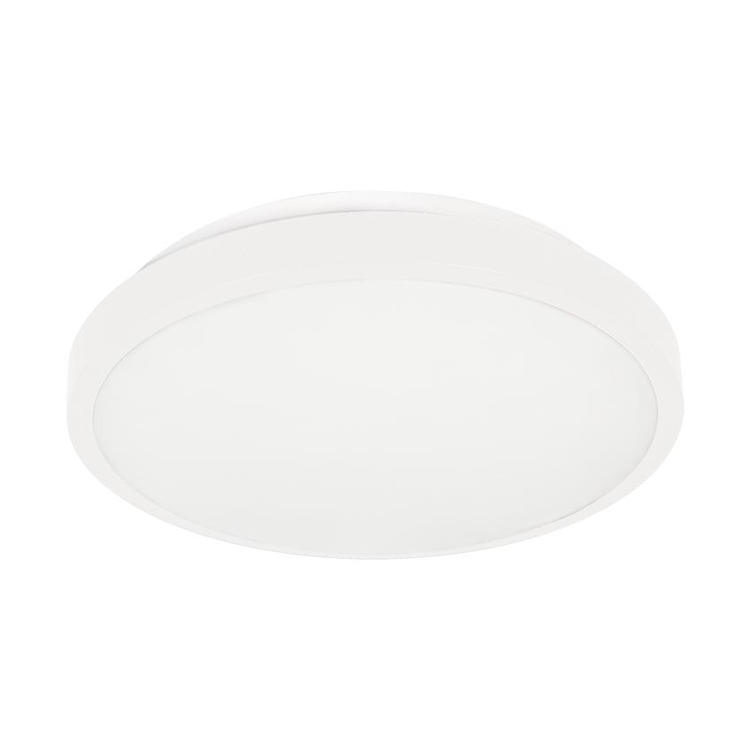 SELENE plafon, 2xE27 z mikrofalowym czujnikiem ruchu, 2x60W, klosz matowy - polistyren, IP54, biały