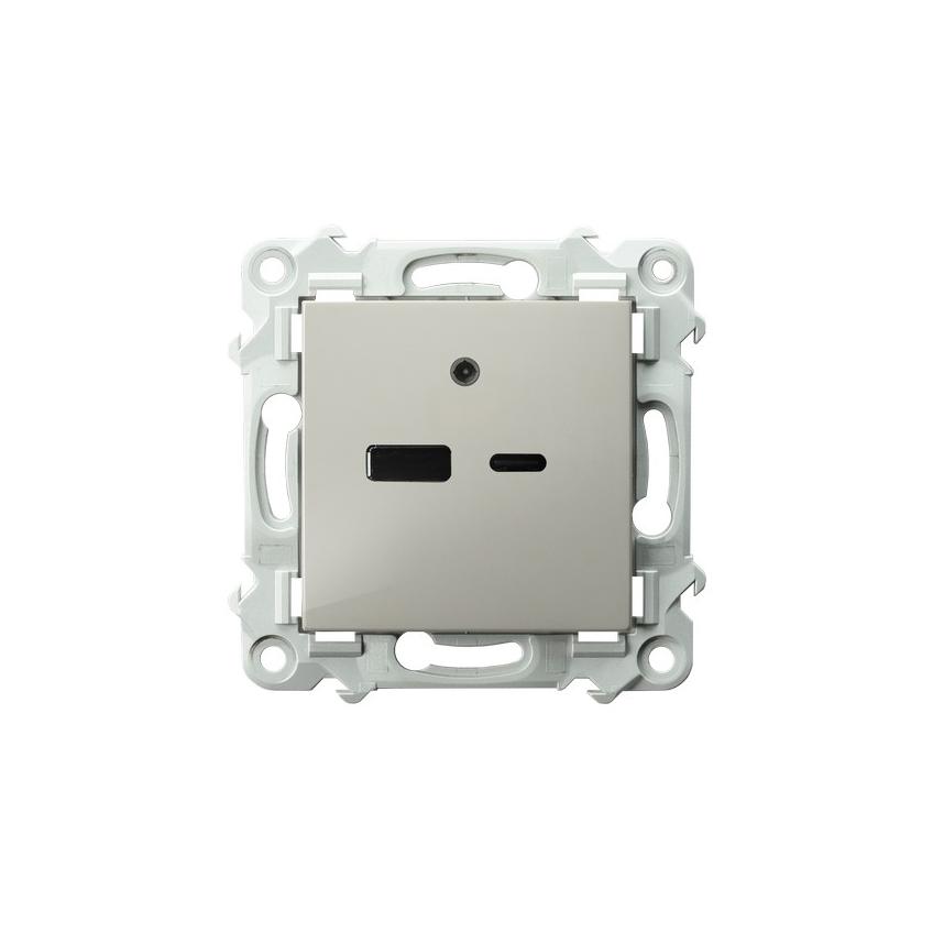 SZAFIR Ładowarka USB A+C - kolor kaszmirowy beż