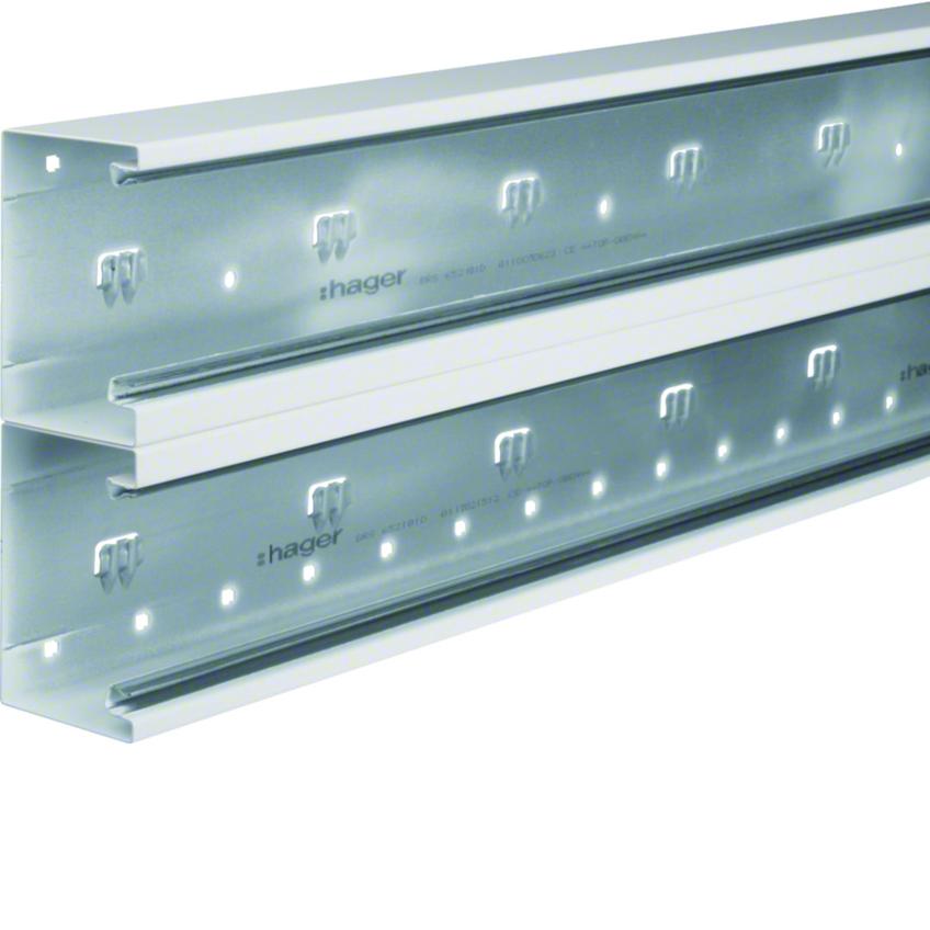 tehalit.BRS Podstawa 210mm 2 komory, stal, biały BRS652101D9016 HAGER