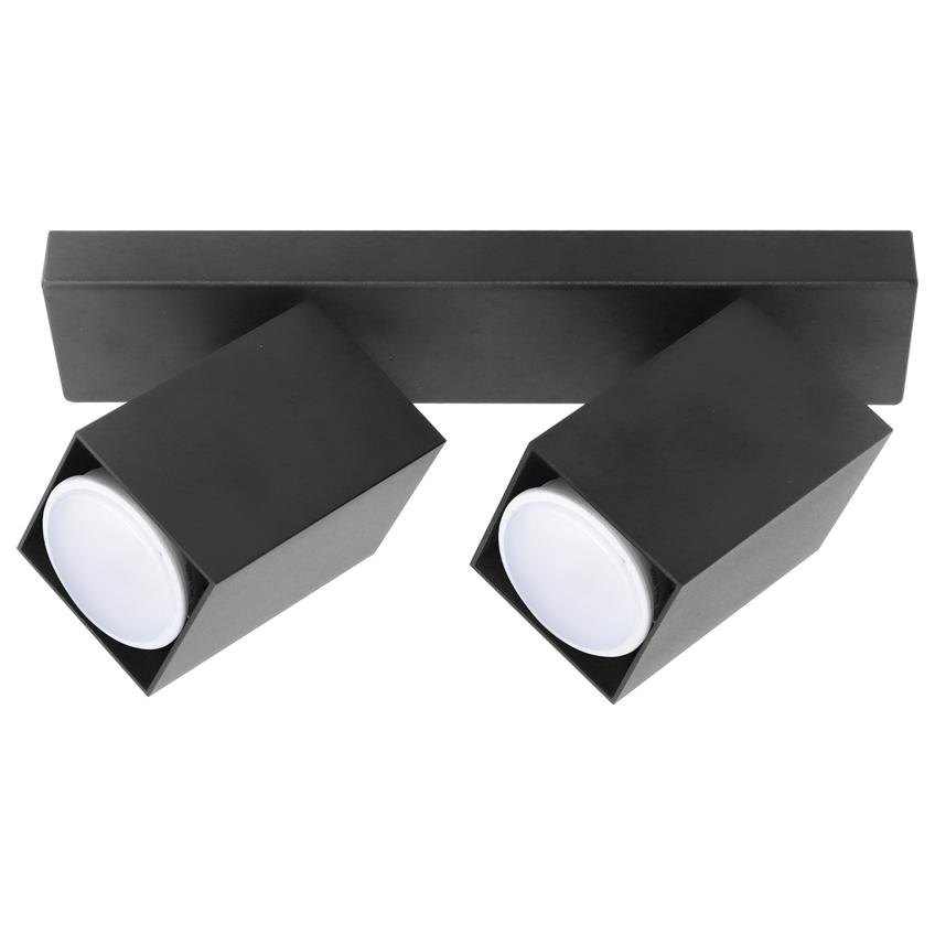 KUBAR SP 2, oprawa ścienno-sufitowa, GU10 max. 2x35W, IP20, czarna