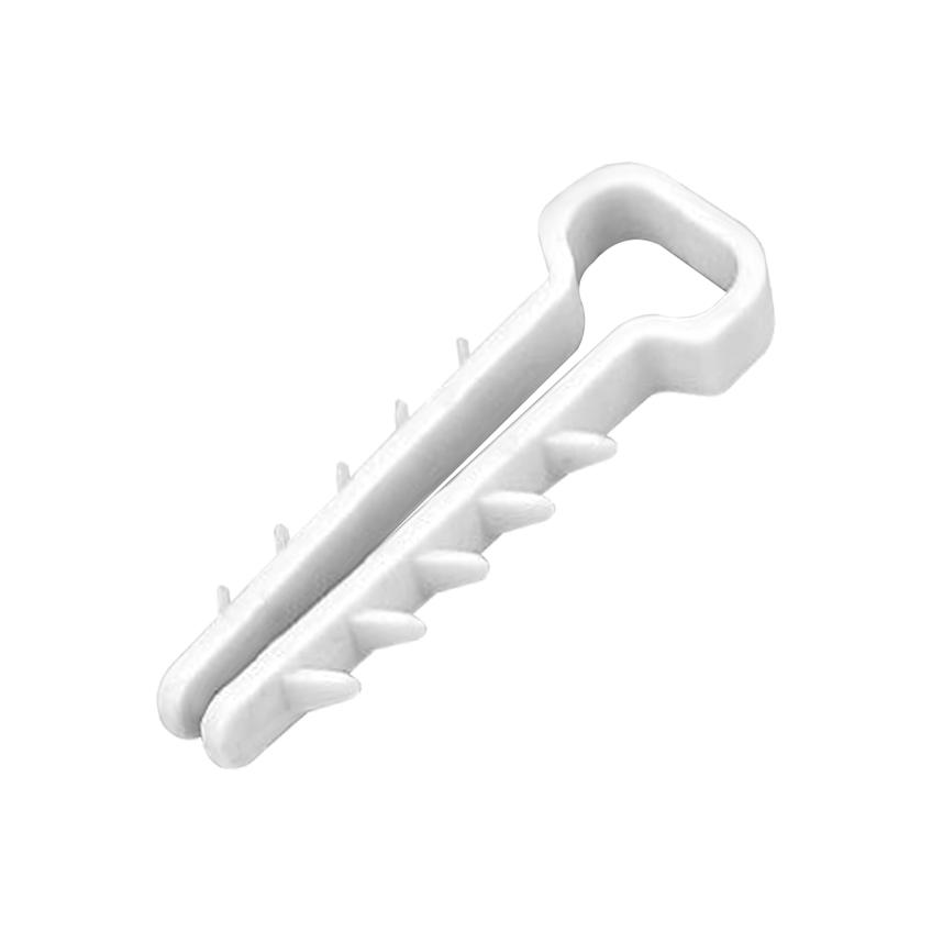 Uchwyt kablowy wbijany, przewód płaski 11x7mm, biały, 100 szt.