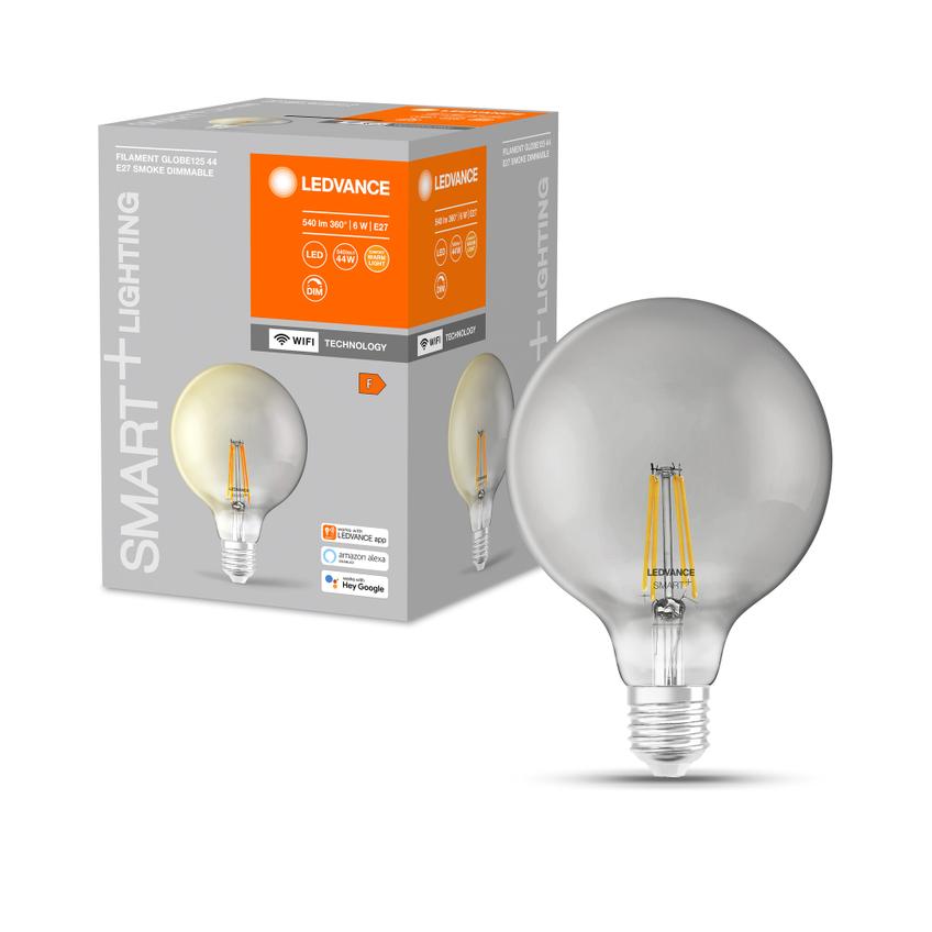 Żarówka LED E27 G125 6W = 44W 2500K Ciepła 540lm 300° Filament SMART+ WIFI Ściemnialna 4058075609853 LEDVANCE