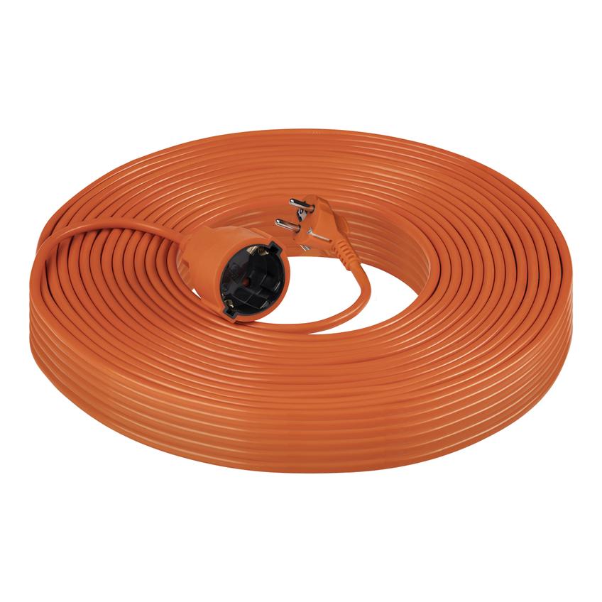 Przedłużacz ogrodowy pomarańczowy zalewany, IP20,1x2P+Z(Schuko),H05VV-F 3x1mm2,30m