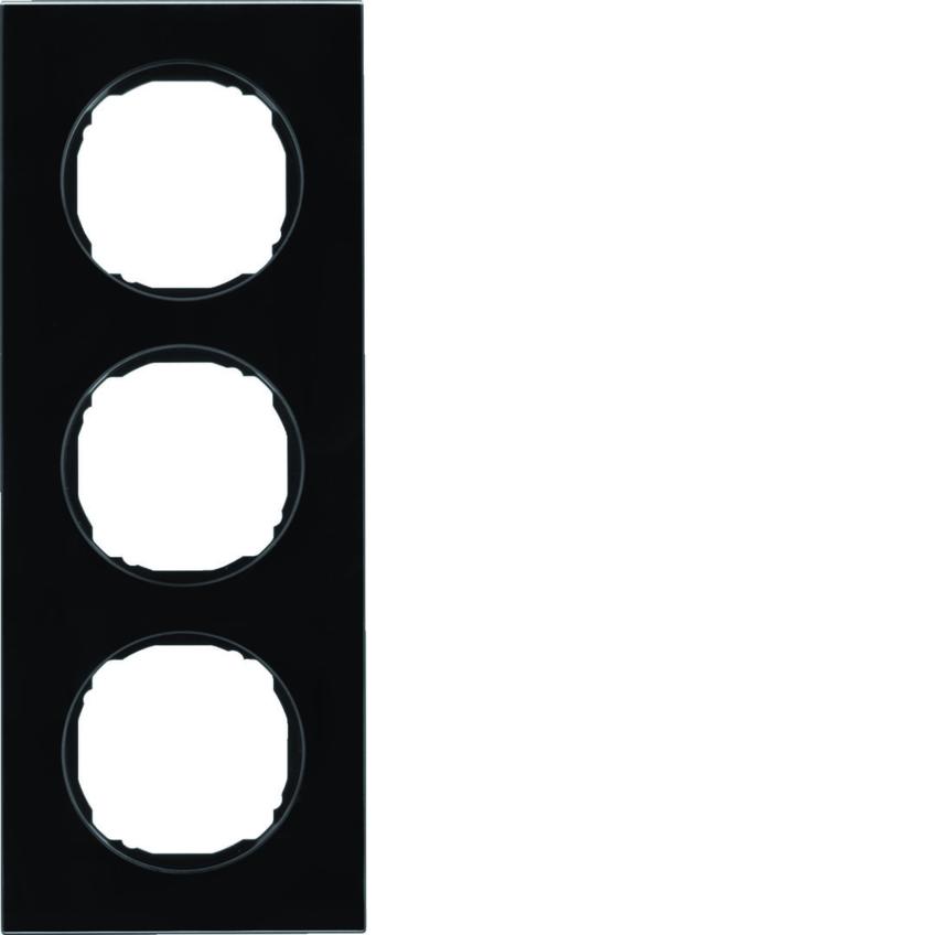 R.8 Ramka 3-krotna, szkło, czarny 10132616 HAGER