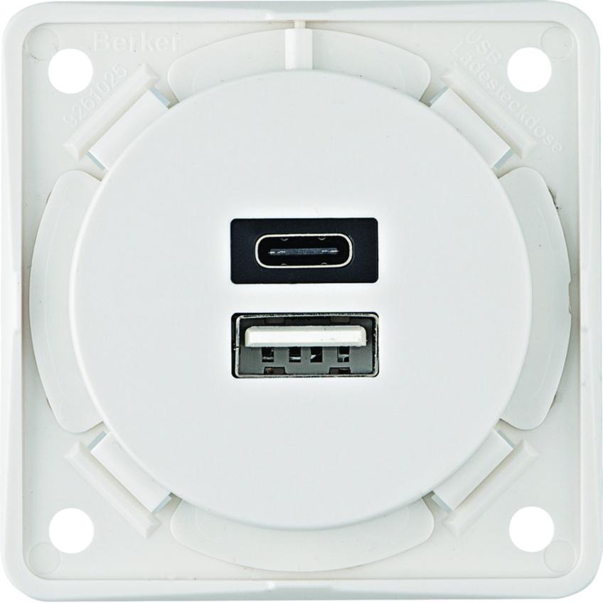 "Integro Gniazdo USB ładowania podwójne A+C, 230V, 3.0 A