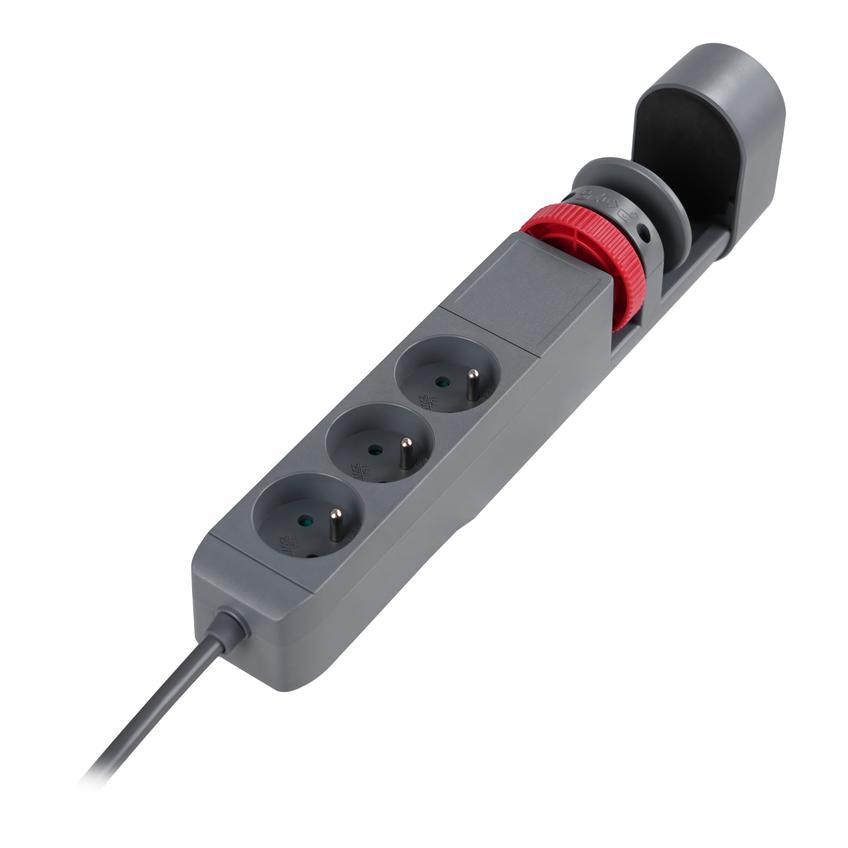 Przedłużacz biurkowy 3-krotny 2P+Z, 1,5M H05VV-F 3x1,5mm2, 2xUSB+1 typu C
