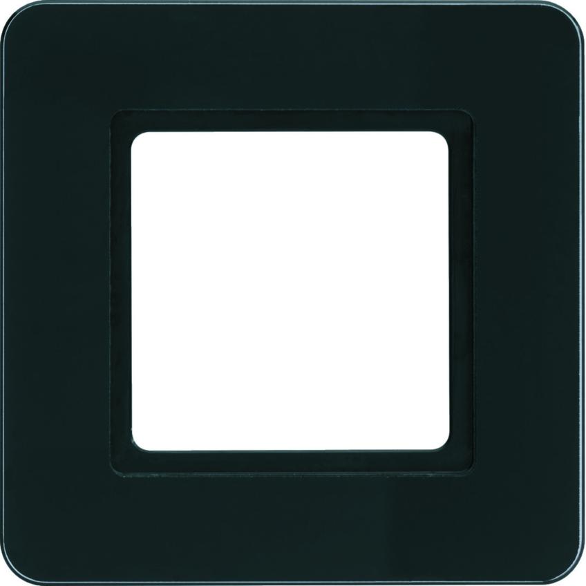 Q.7 Ramka 1-krotna do modułu podświetlenia LED, szkło, czarne