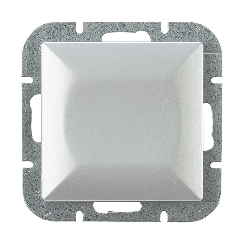 Łącznik podtynkowy jednobiegunowy Pearl, 10A, 250V, WP-1P, srebrny