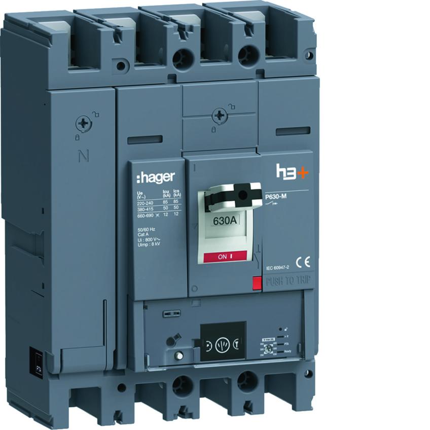 MCCB Wyłącznik mocy h3+ P630 Energy 4x630A 50kA